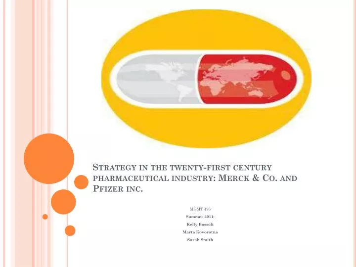strategy in the twenty first century pharmaceutical industry merck co and pfizer inc