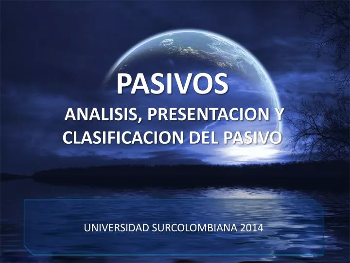 pasivos analisis presentacion y clasificacion del pasivo