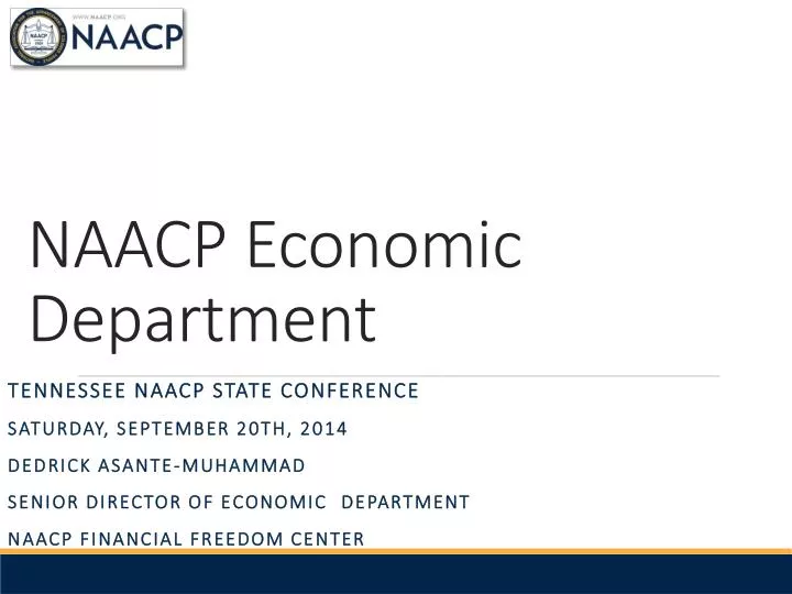 naacp economic department