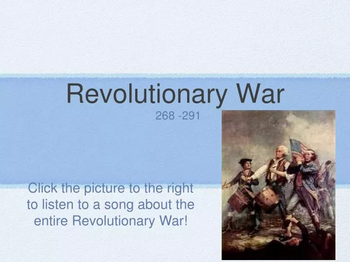 revolutionary war