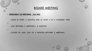 Board meeting