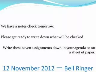 12 November 2012 ? Bell Ringer