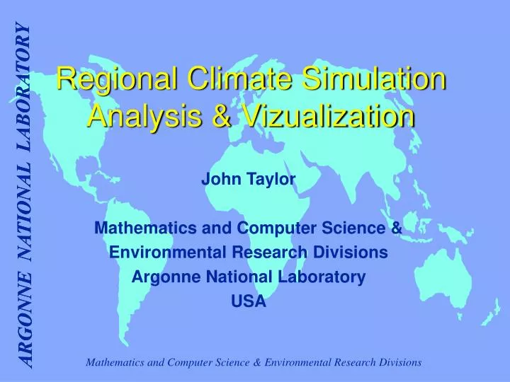 regional climate simulation analysis vizualization