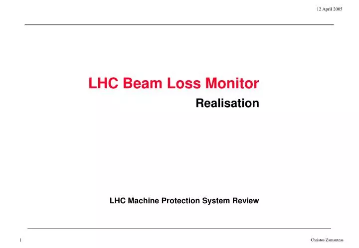lhc beam loss monitor