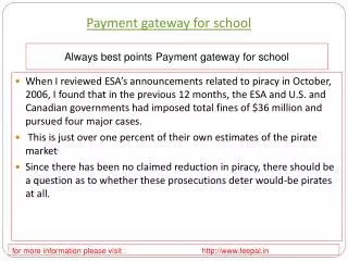 Find more information about payment gateway for school