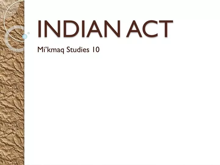 indian act