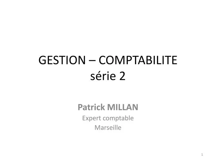 gestion comptabilite s rie 2