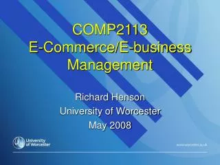 COMP2113 E-Commerce/E-business Management