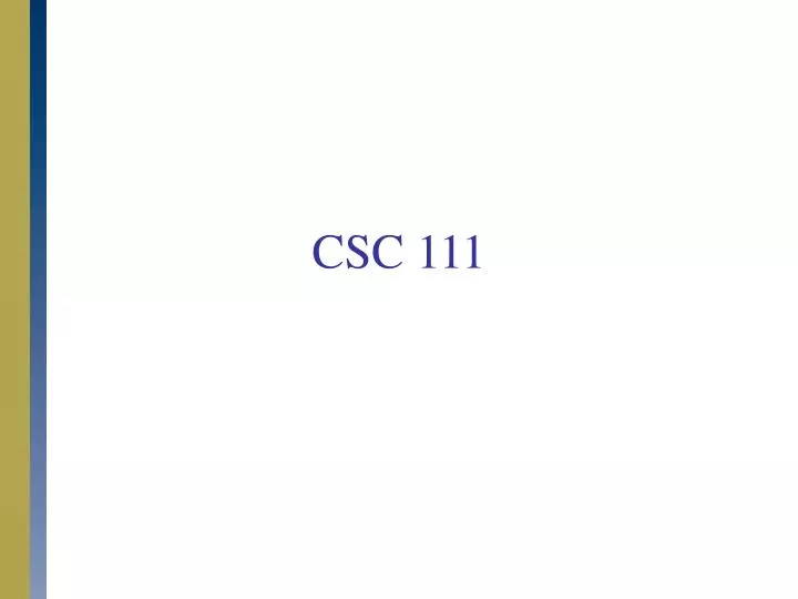 csc 111