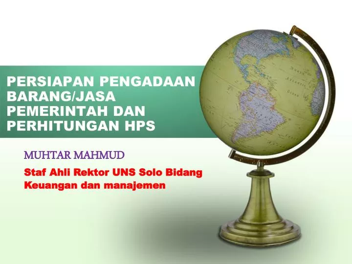 persiapan pengadaan barang jasa pemerintah dan perhitungan hps