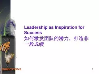 Leadership as Inspiration for Success ? ????????????????