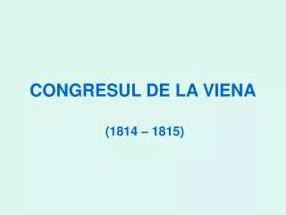 congresul de la viena