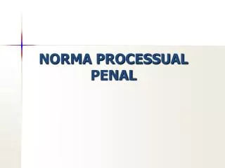 norma processual penal