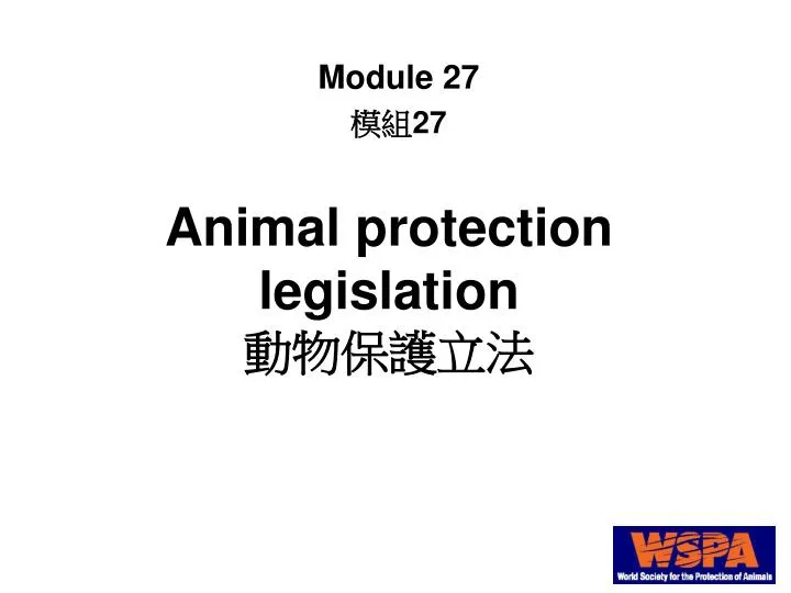 animal protection legislation