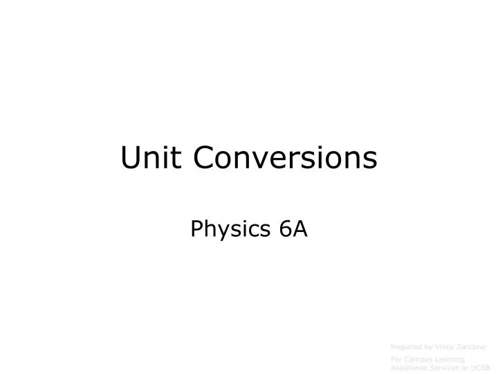 unit conversions