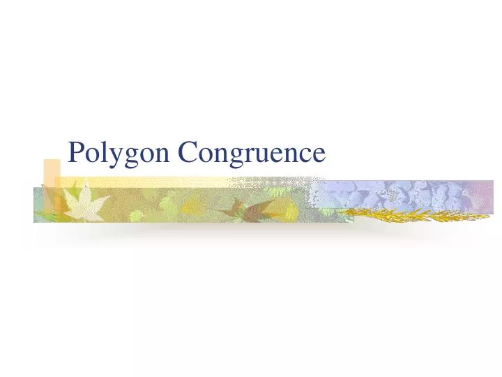 polygon congruence