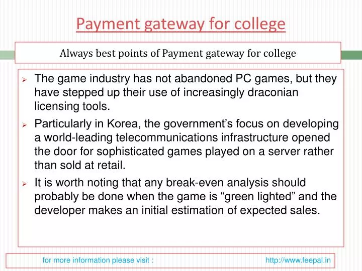 payment gateway for college