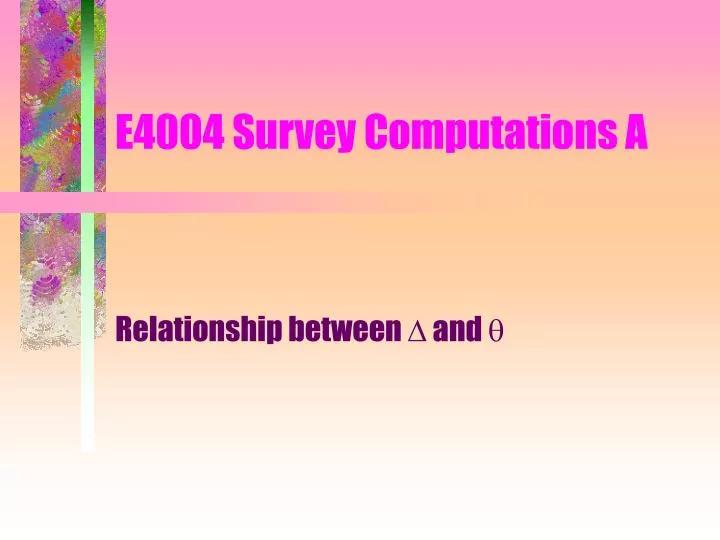 e4004 survey computations a