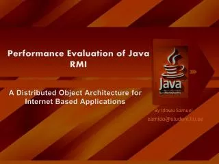 Performance Evaluation of Java RMI