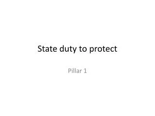 State duty to protect