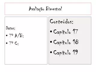 avalia o bimestral