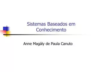 sistemas baseados em conhecimento