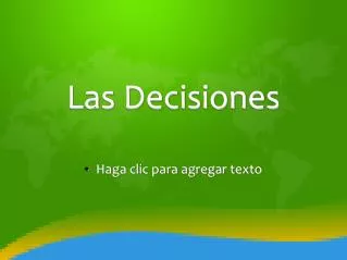 las decisiones