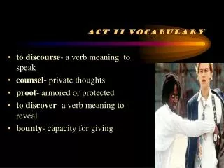 Act II Vocabulary