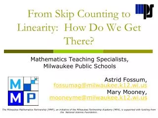 From Skip Counting to Linearity: How Do We Get There?