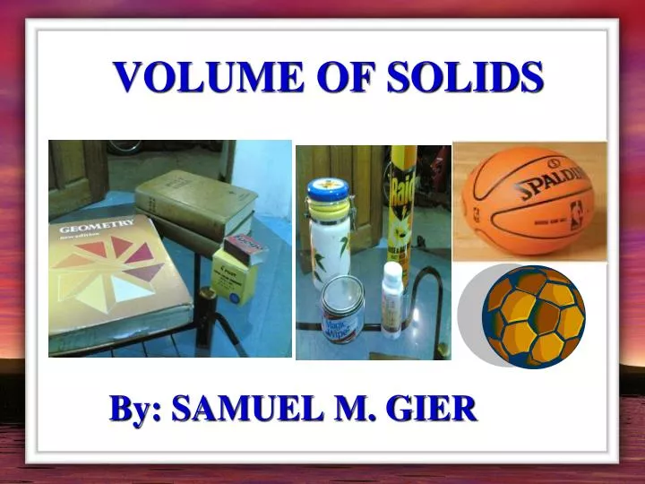 volume of solids