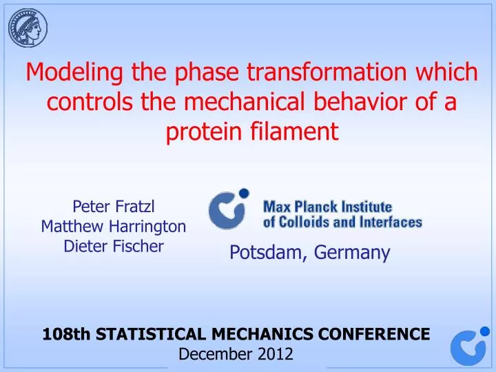 modeling the phase transformation which controls the mechanical behavior of a protein filament