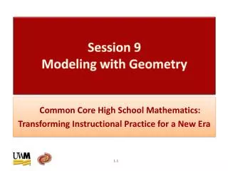 Session 9 Modeling with Geometry