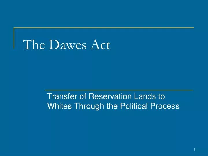 the dawes act