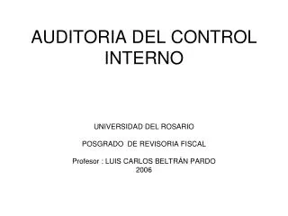 auditoria del control interno