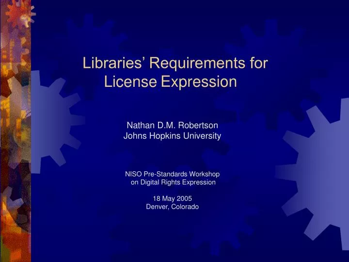 libraries requirements for expression
