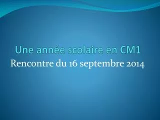 une ann e scolaire en cm1