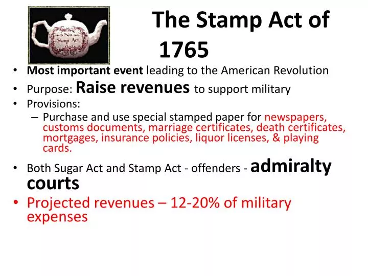 the stamp act of 1765