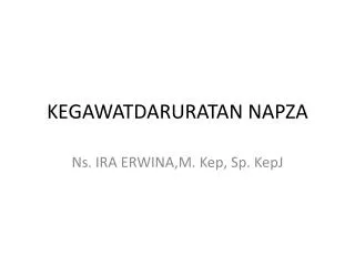 kegawatdaruratan napza