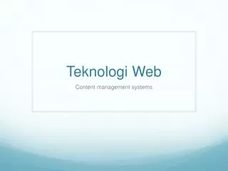teknologi web