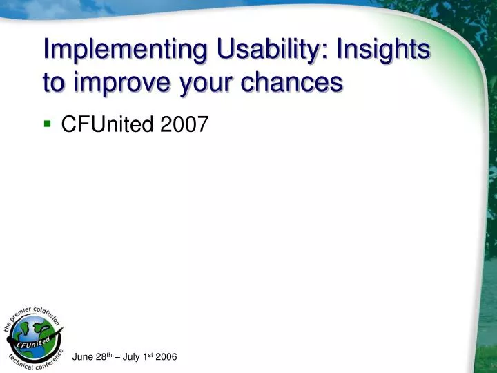 implementing usability insights to improve your chances