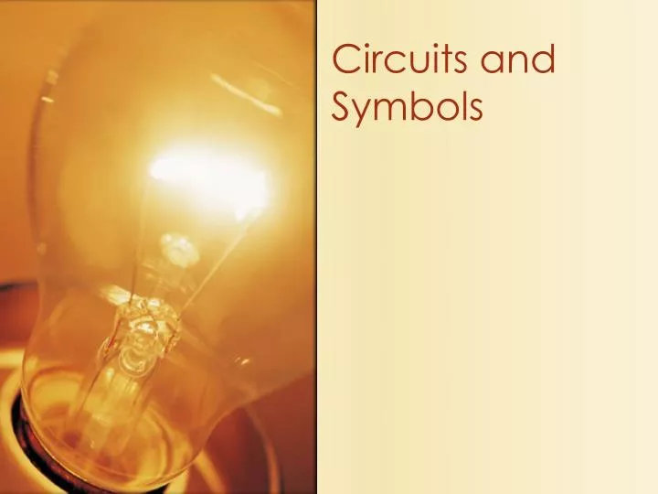 circuits and symbols