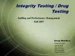 Integrity Testing / Drug Testing - slide 1