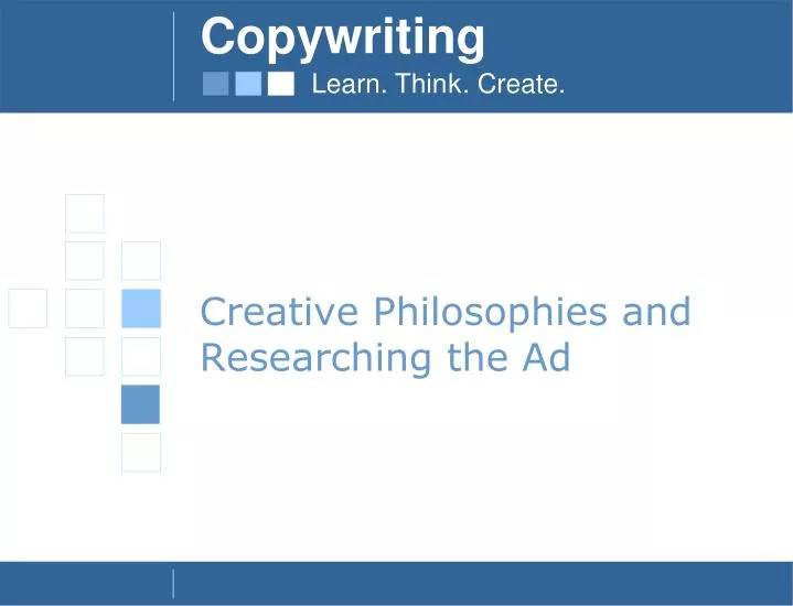 creative philosophies and researching the ad