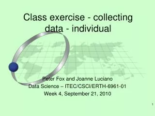Class exercise - collecting data - individual
