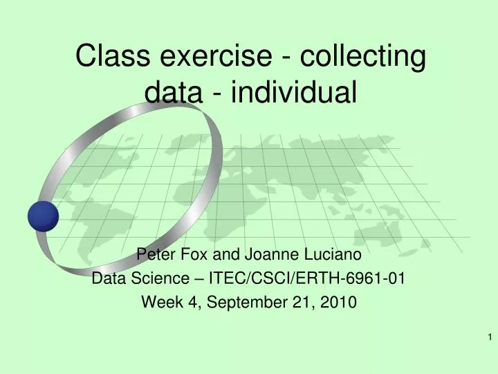 class exercise collecting data individual