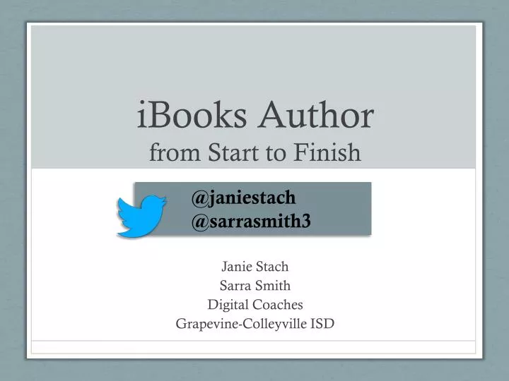 ibooks author from start to finish