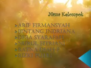 nama kelompok