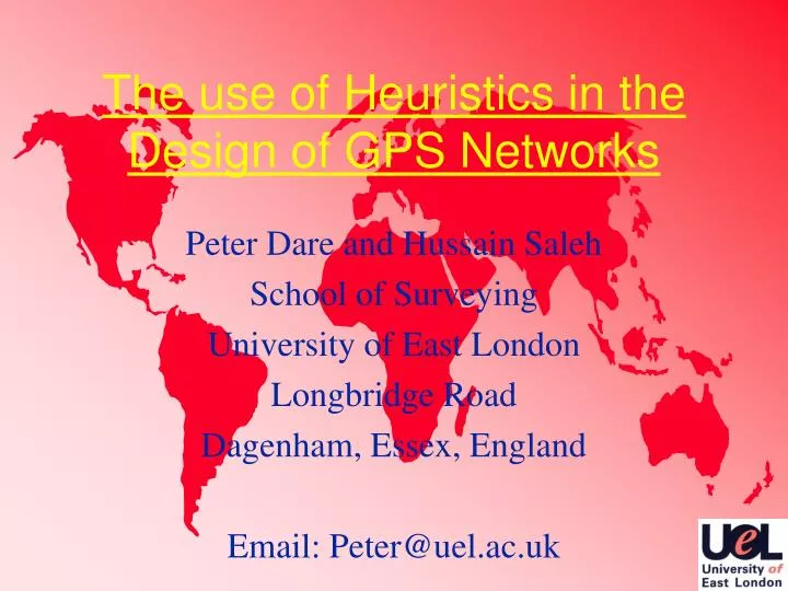the use of heuristics in the design of gps networks
