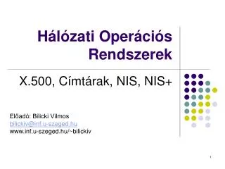 h l zati oper ci s rendszerek