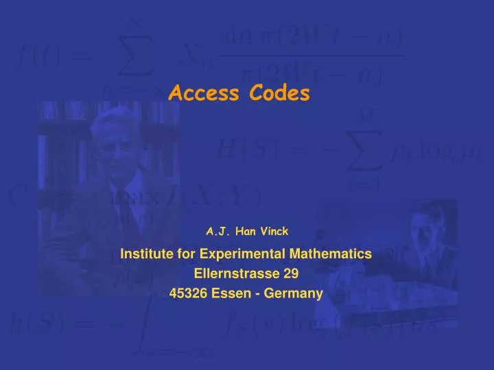 access codes